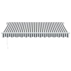 Auvent manuel rétractable anthracite et blanc 350x250 cm 
