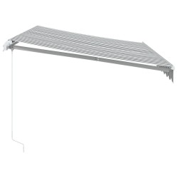 Auvent manuel rétractable anthracite et blanc 350x250 cm 