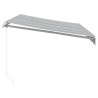 Auvent manuel rétractable anthracite et blanc 350x250 cm 
