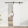 Porte coulissante avec quincaillerie 'ORKDAL'en bois massif de pin blanc 