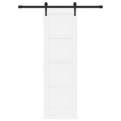 Porte coulissante avec quincaillerie 'ORKDAL'en bois massif de pin blanc 