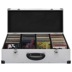 Étui de CD pour 80 CD Aluminium ABS Argenté 