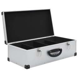Étui de CD pour 80 CD Aluminium ABS Argenté 