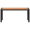 Banc de jardin 100 cm en acier et WPC marron et noir 