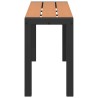 Banc de jardin 100 cm en acier et WPC marron et noir 