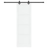 Porte coulissante avec quincaillerie 'ORKDAL'en pin massif en blanc 