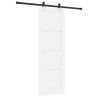 Porte coulissante avec quincaillerie blanche 73.5x211 cm en bois de pin 
