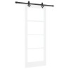 Porte Coulissante avec Quincaillerie Blanche 83x211 cm Bois Massif Pin 