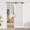 Porte Coulissante avec Quincaillerie Blanche 83x211 cm Bois Massif Pin 