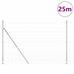Clôture de Campagne 1,6 x 25 m en Acier Galvanisé 