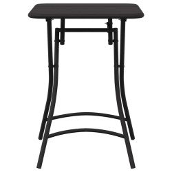 Table de jardin pliable - Anthracite - 55x55x73 cm - Acier 