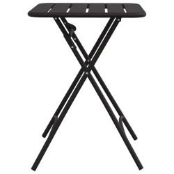Table de jardin pliable - Anthracite - 55x55x73 cm - Acier 