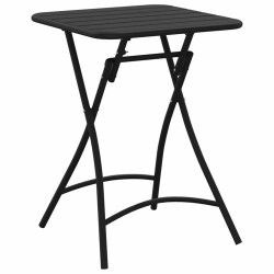 Table de jardin pliable - Anthracite - 55x55x73 cm - Acier 