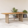 Table de jardin avec dessus en bois d'acacia beige 190x80x74 cm 