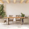 Table de jardin avec dessus en bois d'acacia beige 190x80x74 cm 