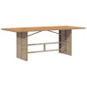 Table de jardin avec dessus en bois d'acacia beige 190x80x74 cm 