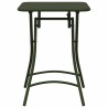 Table de jardin pliante vert foncé 55x55x73 cm - En acier 