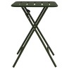 Table de jardin pliante vert foncé 55x55x73 cm - En acier 