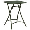 Table de jardin pliante vert foncé 55x55x73 cm - En acier 