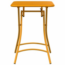 Table de jardin pliable de - Jaune moutarde - 55 x 55 x 73 cm - Acier 