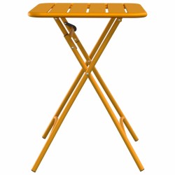 Table de jardin pliable de - Jaune moutarde - 55 x 55 x 73 cm - Acier 