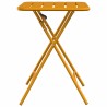 Table de jardin pliable de - Jaune moutarde - 55 x 55 x 73 cm - Acier 