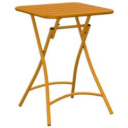 Table de jardin pliable de - Jaune moutarde - 55 x 55 x 73 cm - Acier 