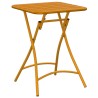 Table de jardin pliable de - Jaune moutarde - 55 x 55 x 73 cm - Acier 