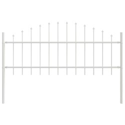 Clôture de jardin avec sommet arrondi, 6,8 x 0,75 m en acier 