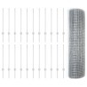 Clôture en fil soudé avec 22 poteaux en U Argent 0.8x50 m Acier 