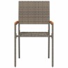 Chaises de Jardin 4 pcs Gris, Marron 
