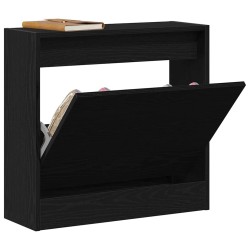 Cabinet à chaussures Chêne noir 60x21x57 cm Bois d'ingénierie 