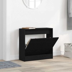 Cabinet à chaussures Chêne noir 60x21x57 cm Bois d'ingénierie 
