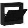 Cabinet à chaussures Chêne noir 60x21x57 cm Bois d'ingénierie 