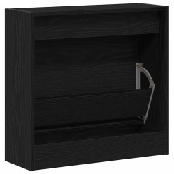 Cabinet à chaussures Chêne noir 60x21x57 cm Bois d'ingénierie 