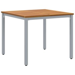 Ensemble de salle à manger de jardin 3 pièces en bois massif d'acacia et métal 