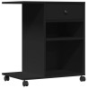 Support d'imprimante avec roulettes noir 60x40x68,5 cm 