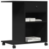 Support d'imprimante avec roulettes noir 60x40x68,5 cm 