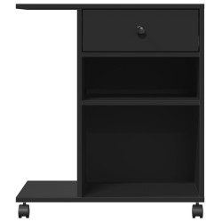 Support d'imprimante avec roulettes noir 60x40x68,5 cm 