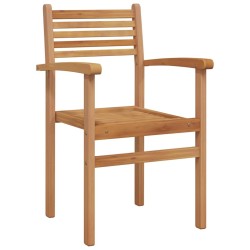 Chaises empilables de jardin 4 pcs Marron 55,5 x 55,5 x 90 cm 