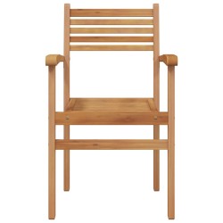 Chaises empilables de jardin 4 pcs Marron 55,5 x 55,5 x 90 cm 