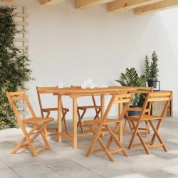 Table extensible de jardin 110-160x80x75 cm bois de teck solide 