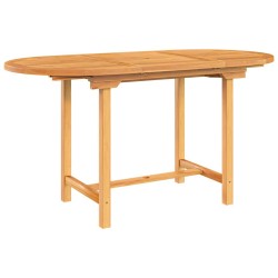 Table extensible de jardin 110-160x80x75 cm bois de teck solide 