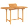 Table extensible de jardin 110-160x80x75 cm bois de teck solide 