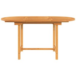 Table extensible de jardin 110-160x80x75 cm bois de teck solide 
