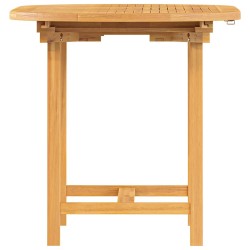 Table extensible de jardin 110-160x80x75 cm bois de teck solide 
