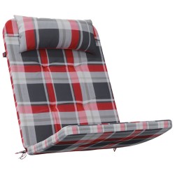 Coussins de chaise rouges Motif à carreaux rouges Mélange de coton 