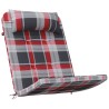 Coussins de chaise rouges Motif à carreaux rouges Mélange de coton 