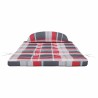 Coussins de chaise rouges Motif à carreaux rouges Mélange de coton 