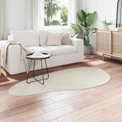 Tapis Crème 100 x 200 cm Polyester 